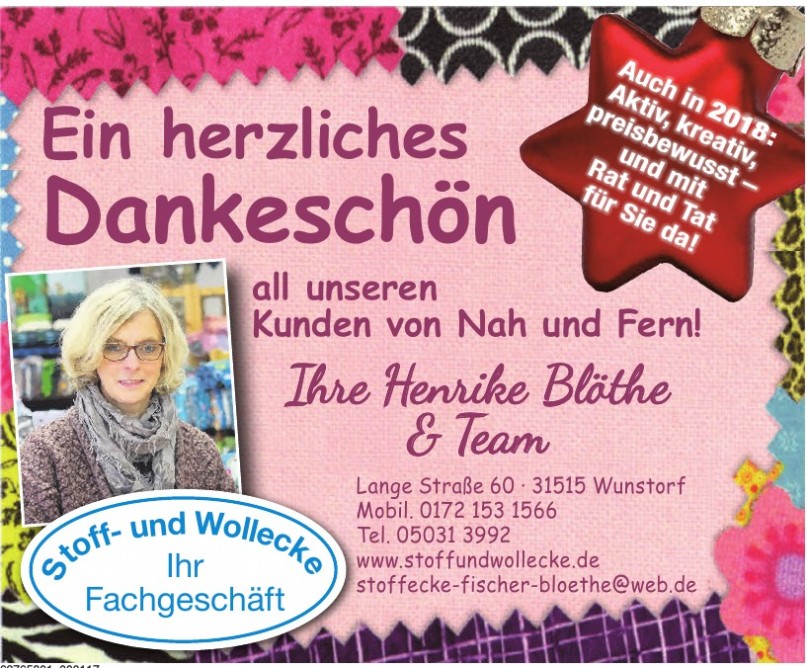 Stoff- und Wollecke