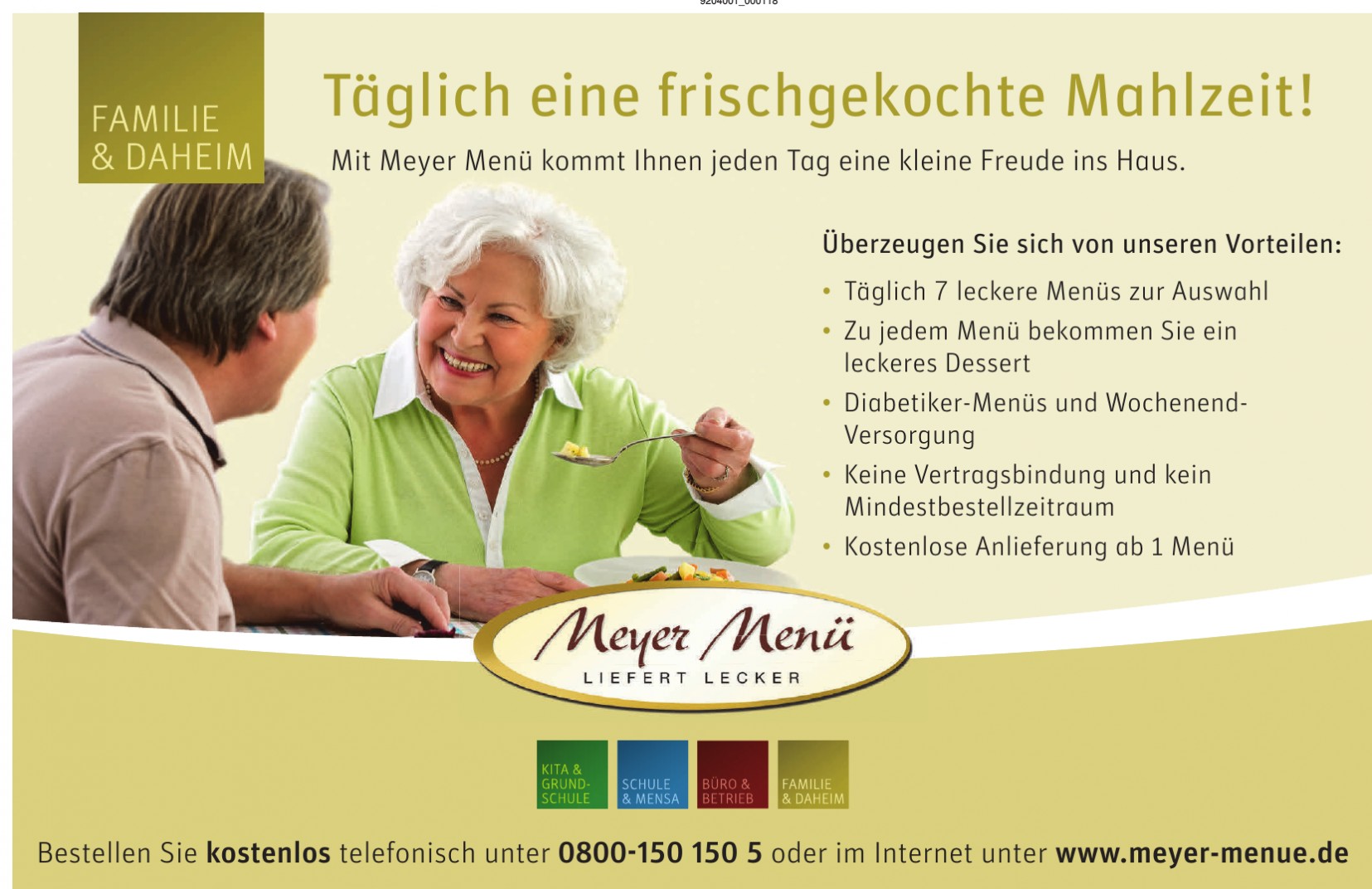 Familie & Daheim - Meyer Menü